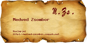 Medved Zsombor névjegykártya